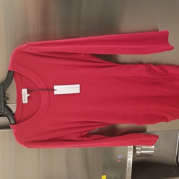 💕MICHAEL STARS💕 Christina Midi Ruched Sheath Dress ~ Heart Red Large L NWT - Picture 7 of 14